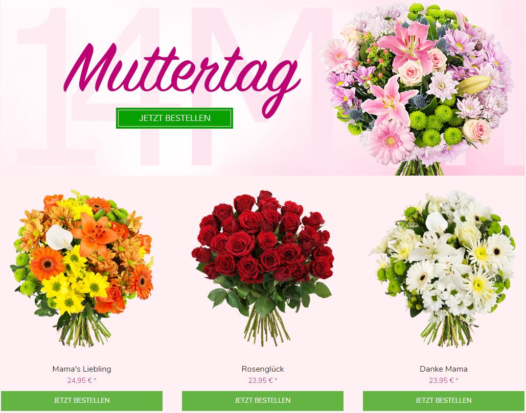 BlumeIdeal – Gutscheincode zum Muttertag – 14% Rabatt