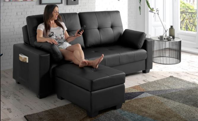 [Groupon] Massage-Sofa mit Hocker ECO-8220 in Schwarz oder Beige für 529€