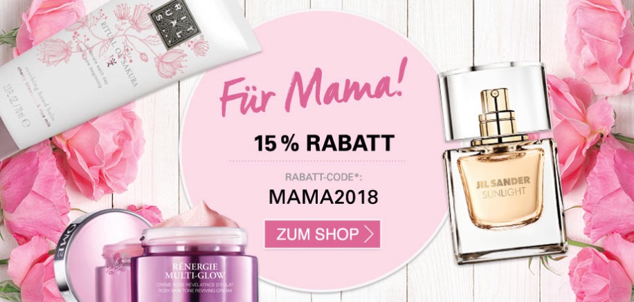 [parfuemerie.de] 15 % Rabatt zum Muttertag