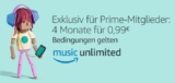 [Amazon PRIME] 4 Monate Amazon Music Unlimited für nur 0,99€ statt 32€